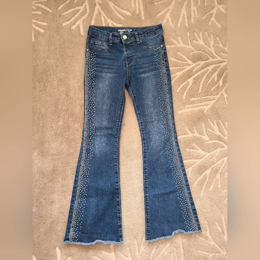 Hippie Girl Mid Rise Rhinestone Jean's Size 12